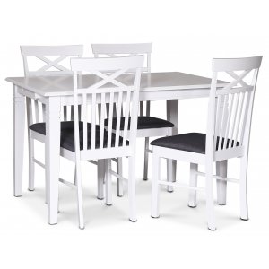 Lebensmittelgruppe Sandhamn; 120 cm Tisch mit 4 Sofiero-Stühlen Lebensmittelgruppe Sandhamn; 120 cm Tisch mit 4 Sofiero-Stühlen