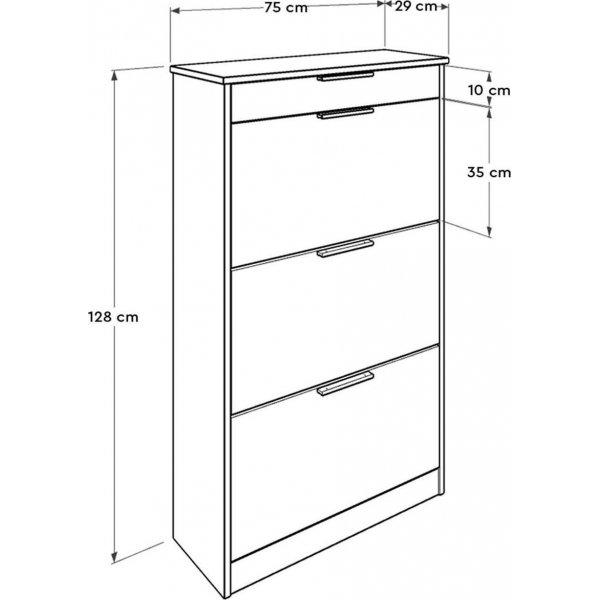 Shock Schuhschrank - Nussbaum