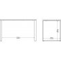 Schilderschreibtisch 120 cm - Mattgrau/Hickory