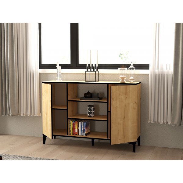 Ebin Sideboard - Saphireiche/Schwarz