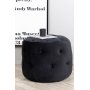 Respit Hocker - Schwarzer Samt