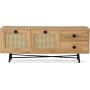 Happy Media Bank 140 cm - Eiche/schwarz