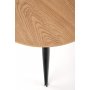 Runder Couchtisch Ø40/59 cm - Eiche/schwarz