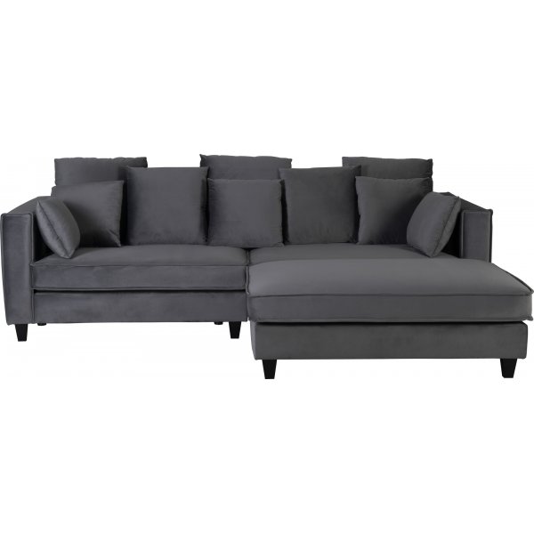 Brandy Lounge Fußhocker XL - Dunkelgrau (Samt)
