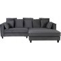 Brandy Lounge Fußhocker XL - Dunkelgrau (Samt)
