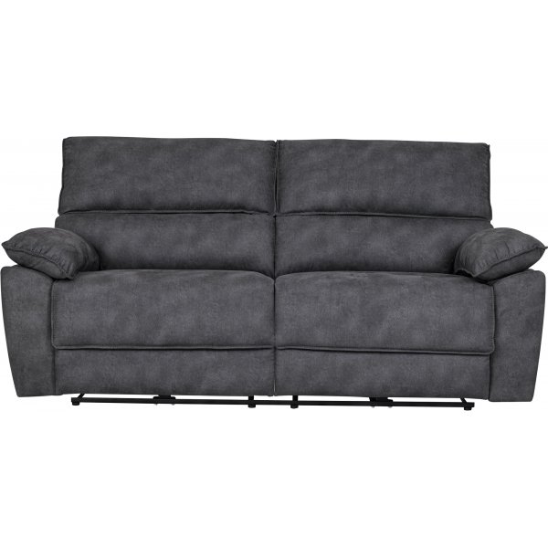 Coventry 3-Sitzer-Sofa mit elektrischer Liegefunktion, graue Mikrofaser