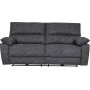 Coventry 3-Sitzer-Sofa mit elektrischer Liegefunktion, graue Mikrofaser