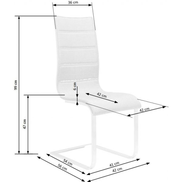 Stuhl Aiden - Schwarzes PU