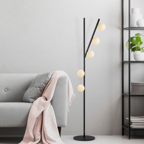Domino Stehlampe 11041 - Schwarz/Weiß