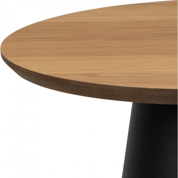 Soli Couchtisch Ø45 cm - Eiche/Schwarz