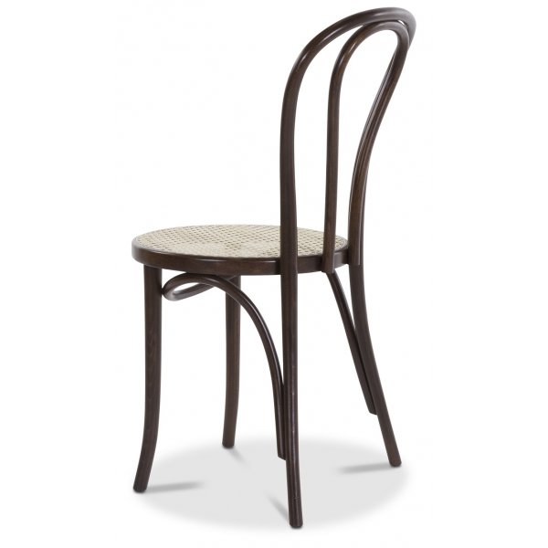 Bugholzstuhl No18 Classic mit Rattansitz - Braun