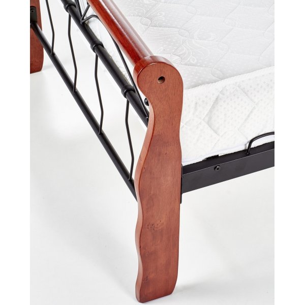 Bettrahmen Anika 90 cm - Kirsche antik/Schwarz