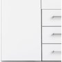Space-Kleiderschrank mit 4 Türen und 3 Schubladen - Weiß