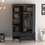 Kumsal Kleiderschrank 8 Walnuss/Anthrazit