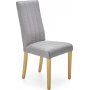 Stuhl Heather - Grauer Samt & Holz