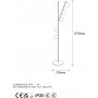 Domino Stehlampe 11041 - Schwarz/Weiß