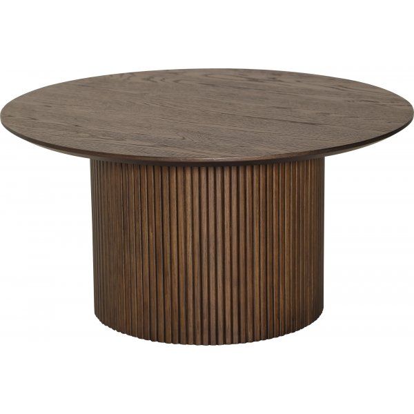 Scarlett Couchtisch Ø90 cm - Braun lackierte Eiche