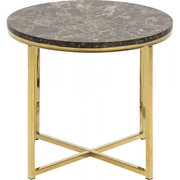 Alisma Ecktisch - Gold/brauner Marmor