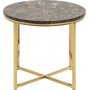 Alisma Ecktisch - Gold/brauner Marmor