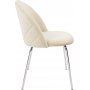 Plaza velvet Stuhl - beige / chrom + Möbelfüße