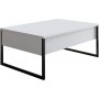 Lux Couchtisch 90 x 60 cm - Weiß/Schwarz