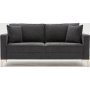 Berlin 2-Sitzer Sofa - Anthrazit/Gold