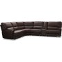 Elektrisches Ecksofa Las Vegas F - Dunkelbraun