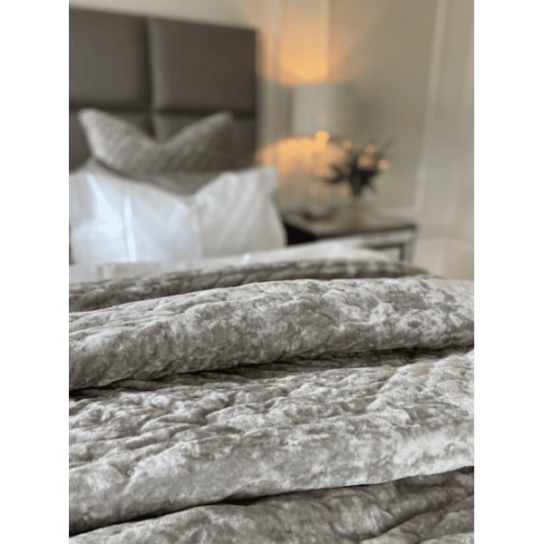Cia Einzelbettdecke 180 x 260 cm - Beigefarbener Samt
