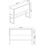 Lux Relieftisch 120 x 30 cm - Walnuss/Silber