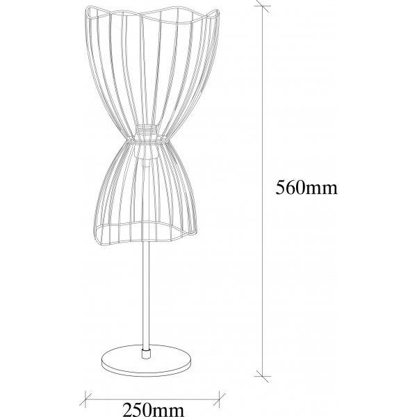 Zeyno Tischlampe - Schwarz
