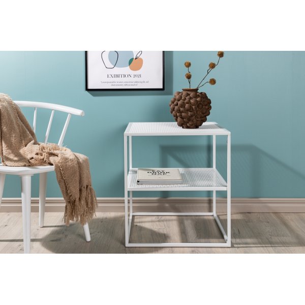 Netz Beistelltisch 55 x 55 cm - Weiß