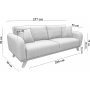 Kronos 3-Sitzer-Schlafsofa Dunkelblau