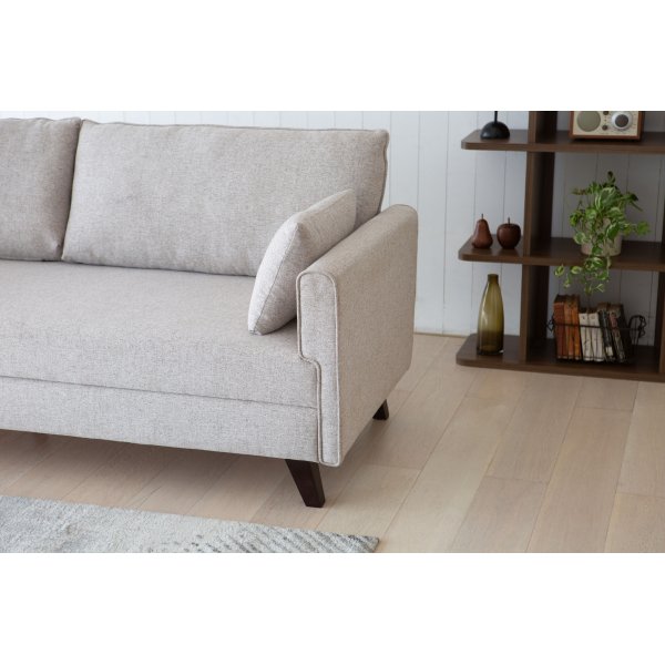 Schlafsofa 210 cm beige - Bella