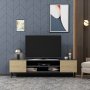 Bloom Medienbank - Anthrazit/Eiche