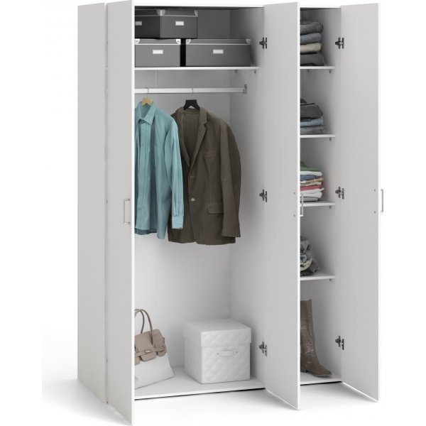 Space-Kleiderschrank mit 3 Türen - Weiß