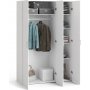 Space-Kleiderschrank mit 3 Türen - Weiß