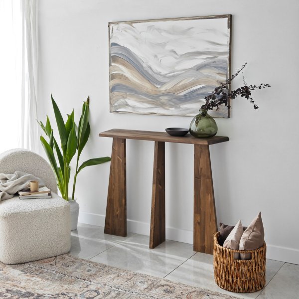 Kleopatra-Relieftisch 100 x 28 cm - Walnuss
