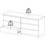 Naia Kommode mit 6 Schubladen - Beton/Weiß