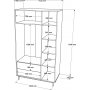 Ocean-Kleiderschrank - Walnuss/Eiche
