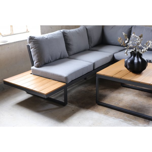 Outdoor-Ecksofa mit Tisch + Textilreinigung für Möbel