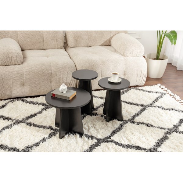 Lume Couchtisch-Set - Schwarz