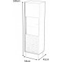 Bullet-Glasvitrine - Schwarz/Gold