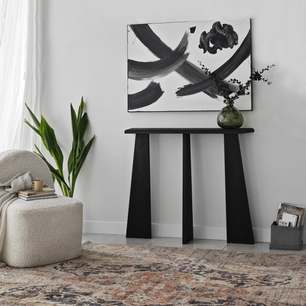 Kleopatra-Relieftisch 100 x 28 cm - Anthrazit