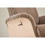 Schaffellsessel mit Fußhocker - Braun / Eiche - Ulla
