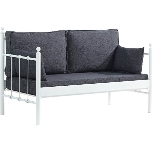 Lalas 2-Sitzer Outdoor-Sofa - Weiß/Anthrazit