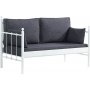 Lalas 2-Sitzer Outdoor-Sofa - Weiß/Anthrazit