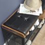 Nick Schuhregal mit Sitz - Braun/Schwarz