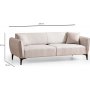 Belissimo 3-Sitzer-Sofa - Weiß