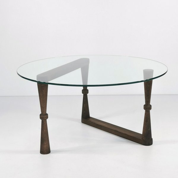 Yuvarlak Couchtisch Ø80 cm - Nussbaum