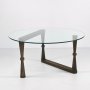 Yuvarlak Couchtisch Ø80 cm - Nussbaum
